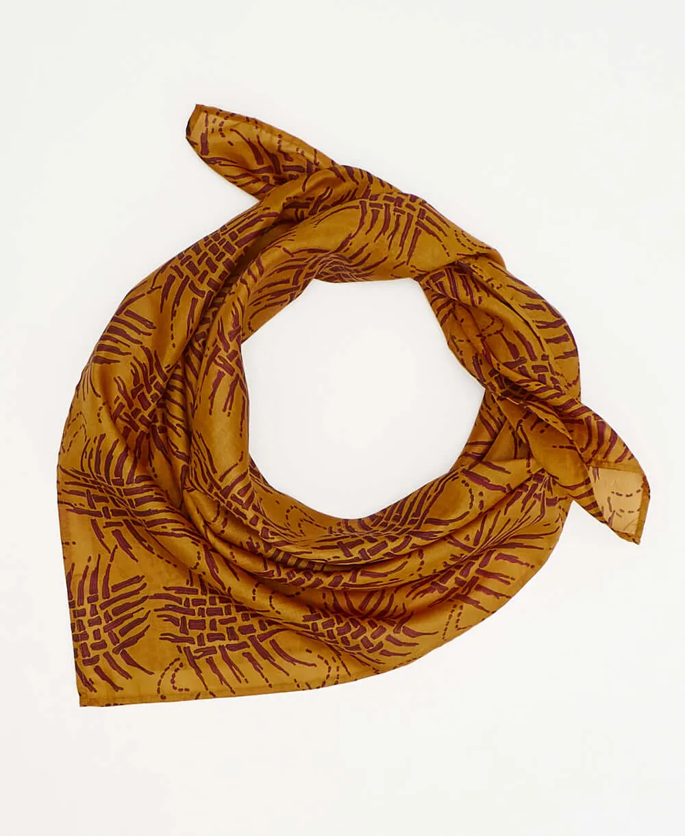 Vintage Silk Square Scarf - No. 240206