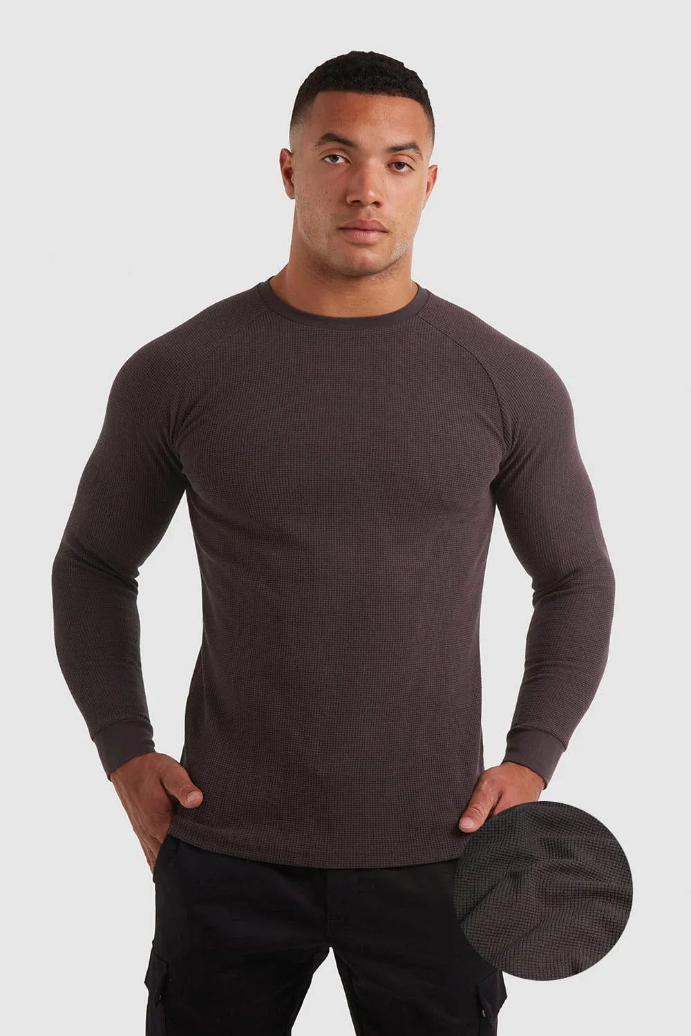 Waffle T-Shirt in Dark Lead
