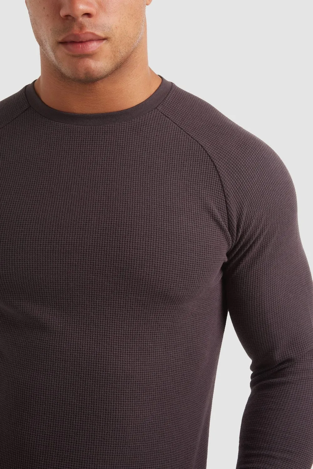 Waffle T-Shirt in Dark Lead