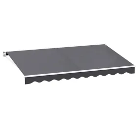 Wall Mounted Folding Arm Window Awning Outdoor Blinds Retractable Canopy Grey 4x2.5M
