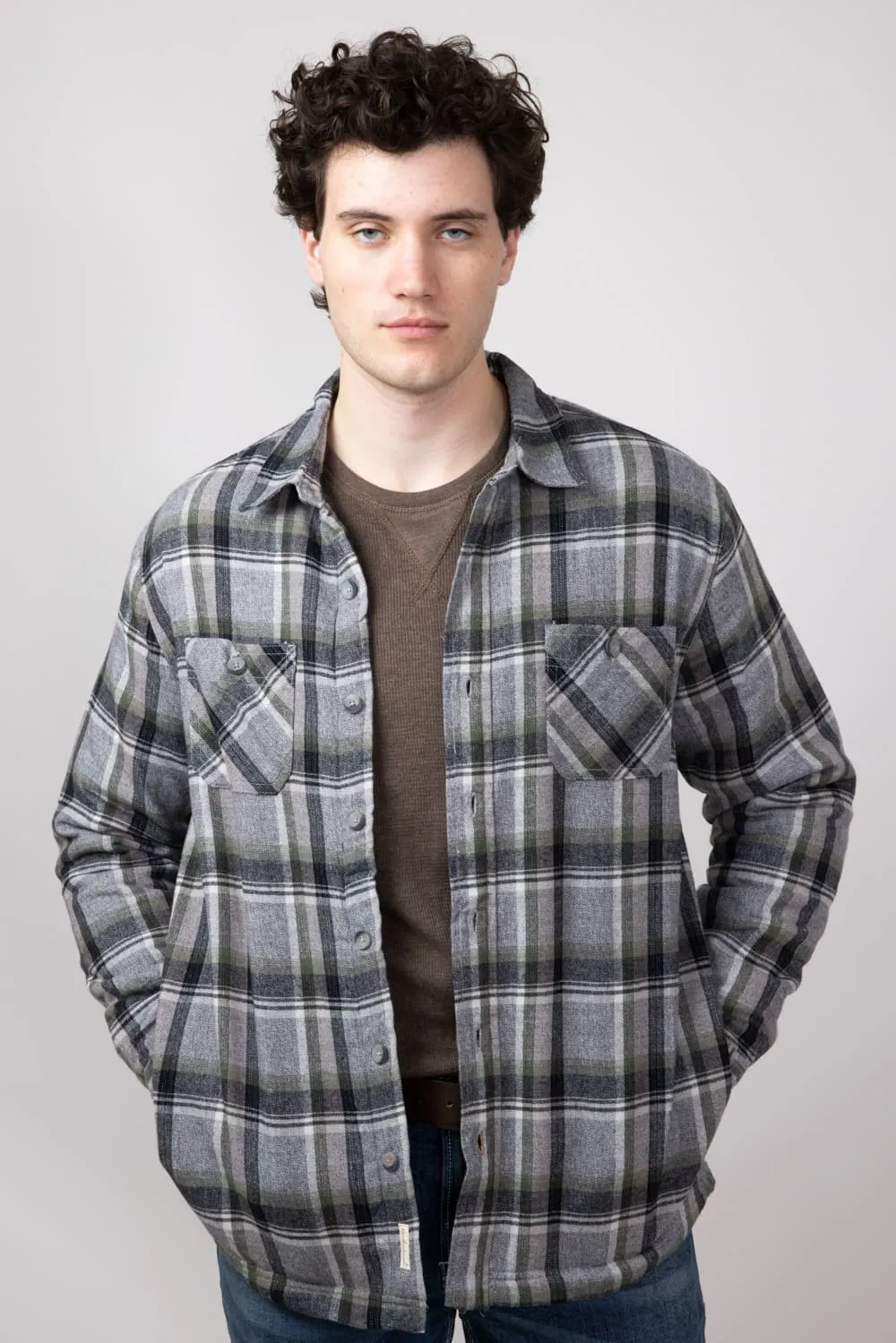 Weatherproof Vintage Sherpa Lined Shirt Jacket for Men in Twine | F245441GK-TWINE