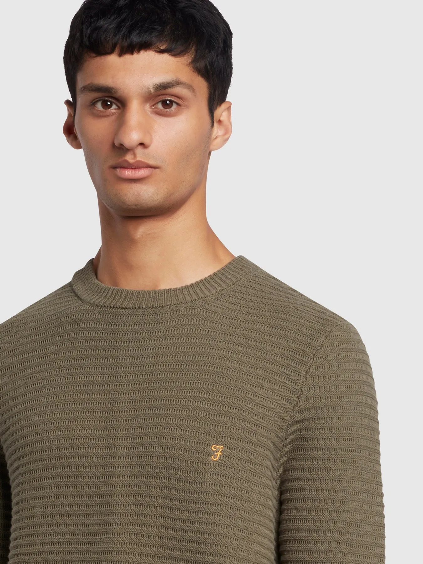 Widnes Regular Fit Crew Neck Jumper In Vintage Green