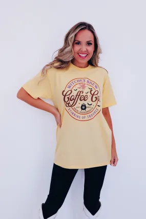 Witches Brew Coffee Company Graphic Tee  - Yellow