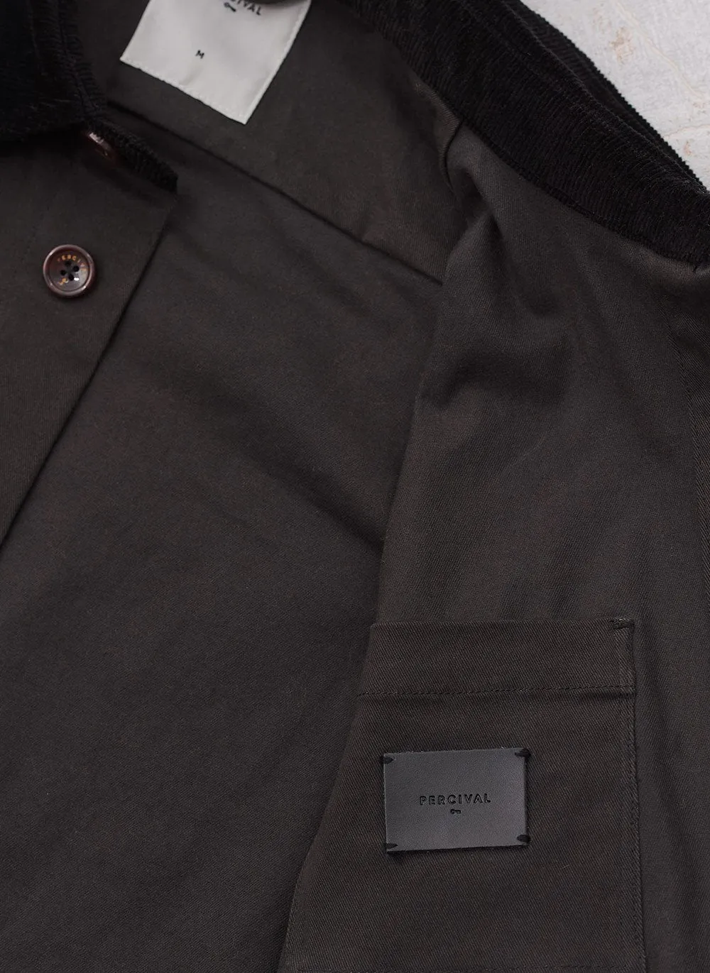 Workshirt | Graphite Twill With Cord Collar