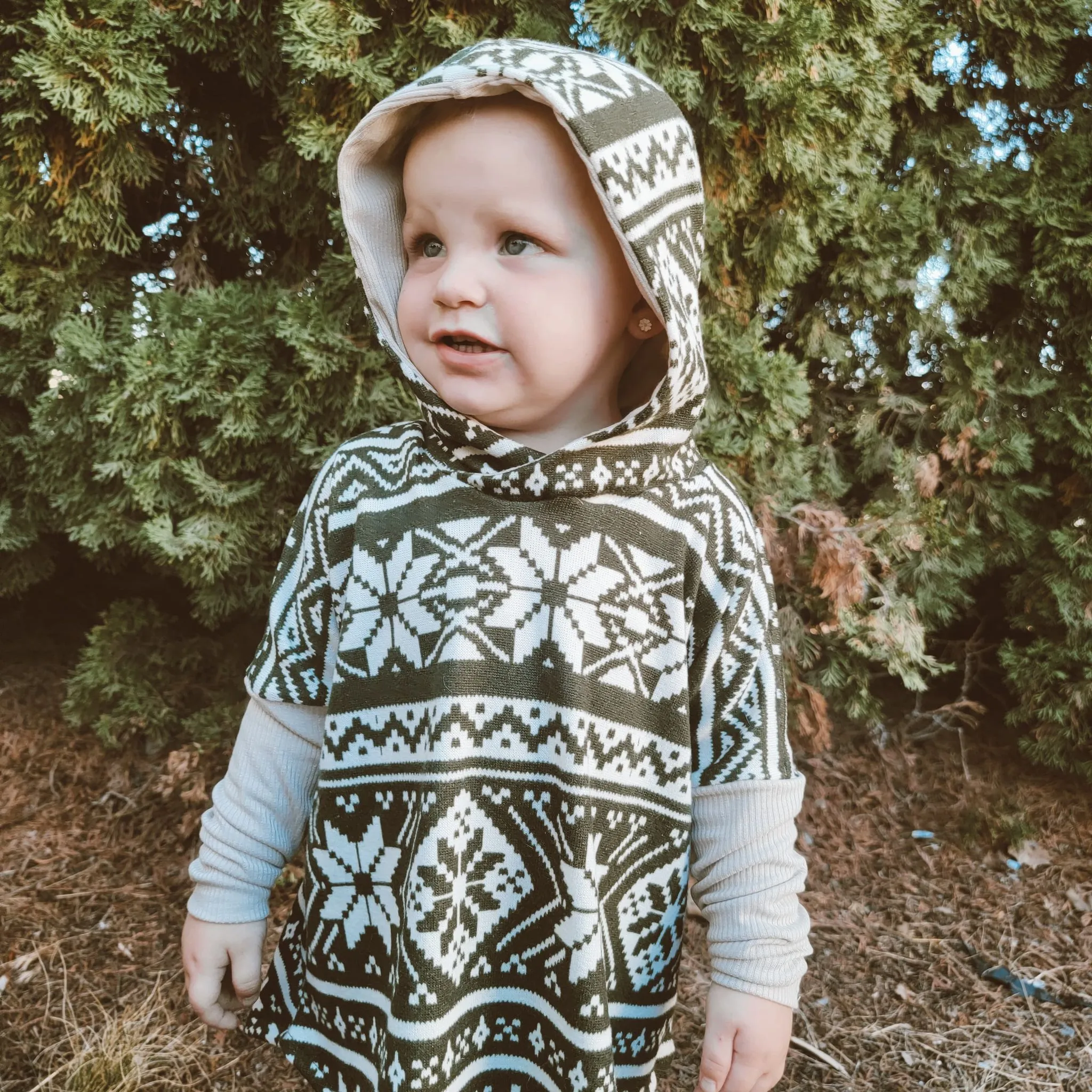 Youth Indy Poncho Digital Sewing Pattern Sizes NB-16Y